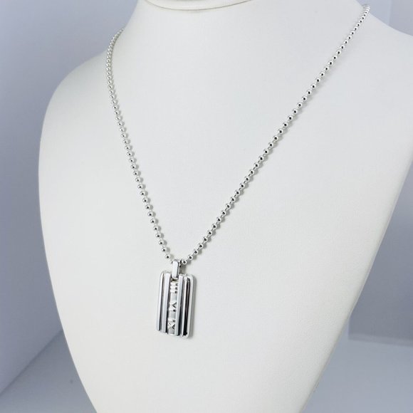 18" Tiffany & Co Atlas Pendant Bead Dog Chain Necklace - Picture 2 of 6
